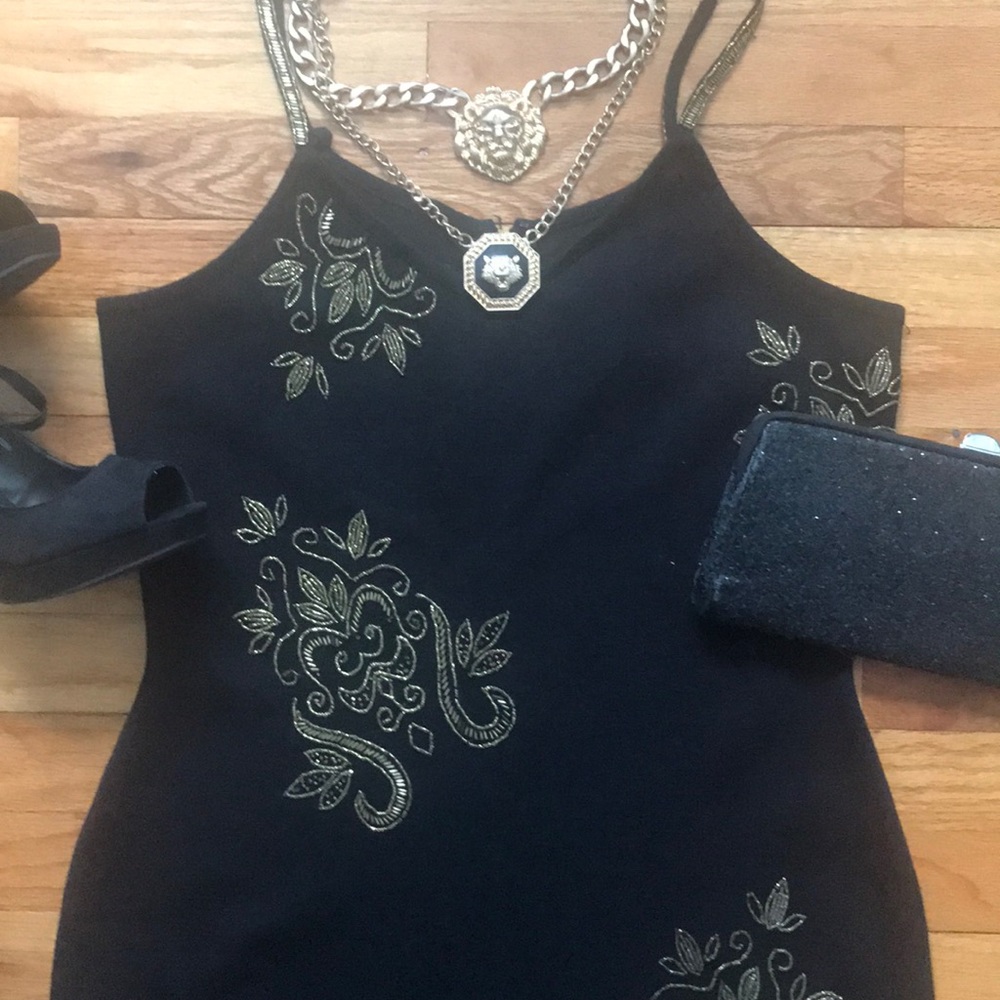 90’s Vintage The Limited Black Wool Dress - Picture 4 of 8